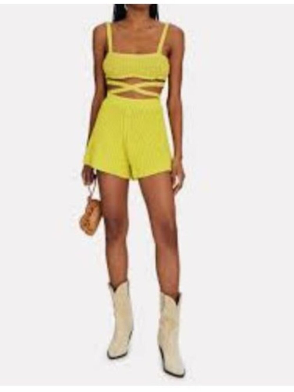 NWT Alanui yellow knit set size small